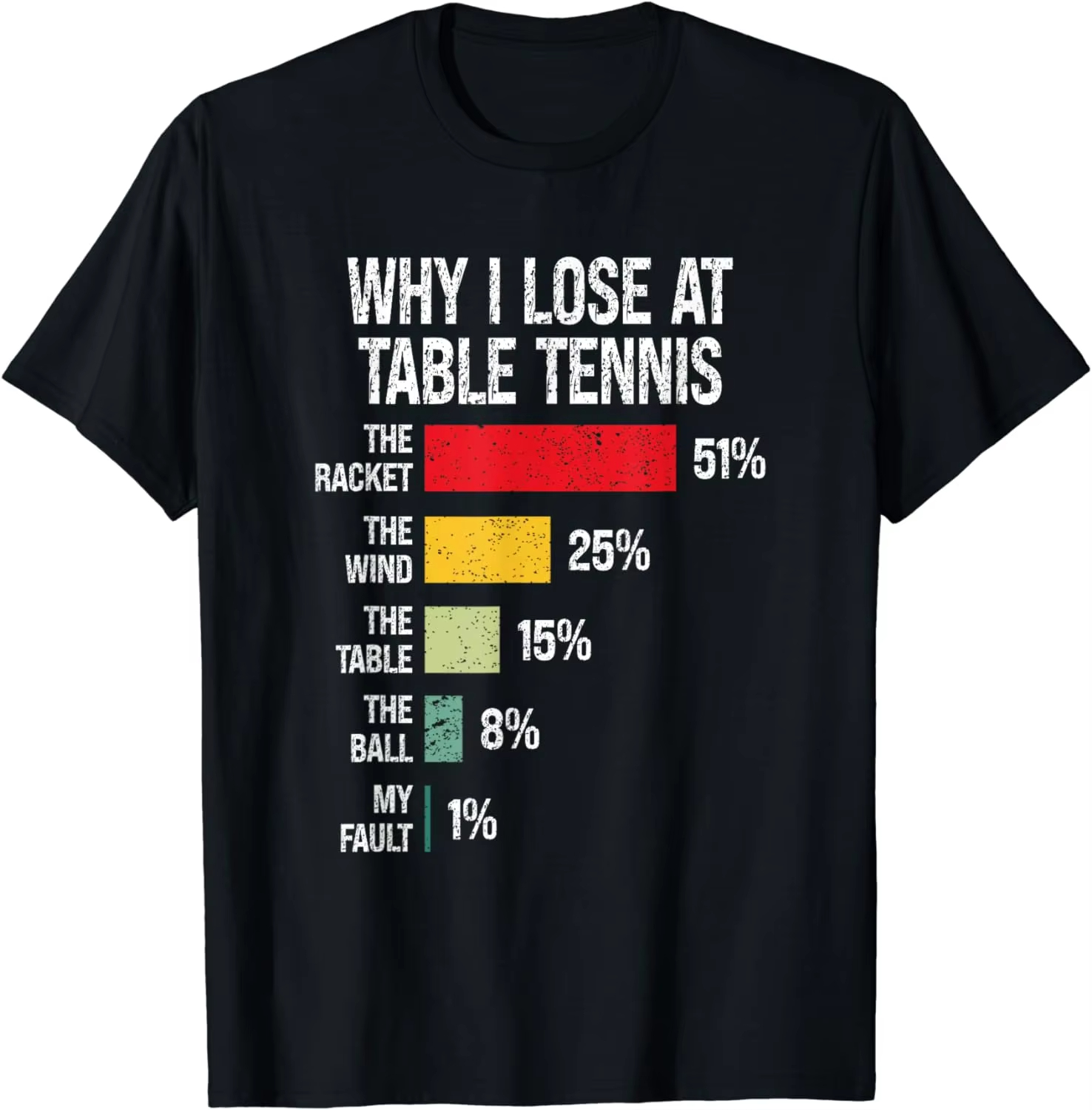 Table Tennis Graphics - Забавная футболка с графическим принтом «Почему