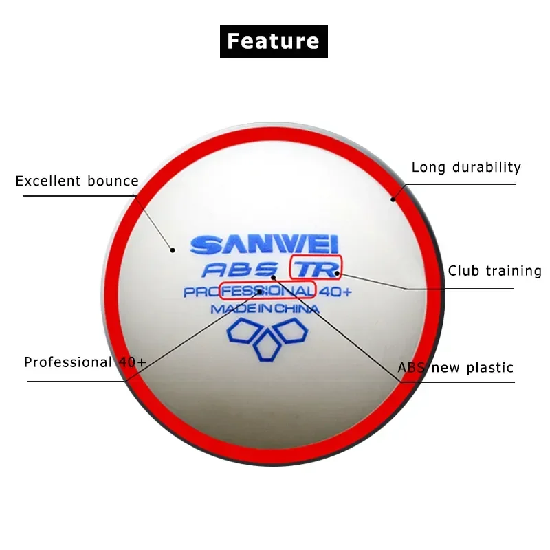 SANWEI-ABS TR 3 звезды мячи дл – обзор и цена Table Tennis Vr
